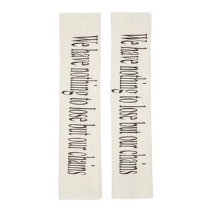 White Text Print Scarf